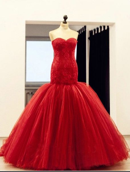 stunning red trumpet wedding dress sweetheart lace up back tulle ruched sweep train wedding reception bridal gowns new, White
stunning red trumpet wedding dress sweetheart lace up back tulle ruched sweep train wedding reception bridal gowns new, White