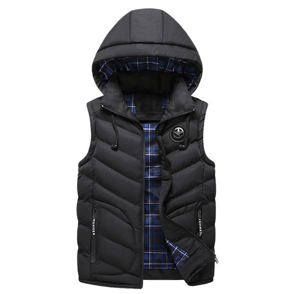 plus size winter jackets men vests hooded sleeveless vintage warm cotton windproof bubble coat outwear zipper vest with pockets, Black;white
plus size winter jackets men vests hooded sleeveless vintage warm cotton windproof bubble coat outwear zipper vest with pockets, Black;white