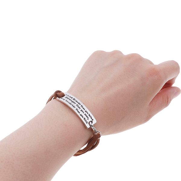 1pc new motivational lettering leather bracelet individuation inspirational jewelry bracelet, Golden;silver
1pc new motivational lettering leather bracelet individuation inspirational jewelry bracelet, Golden;silver
