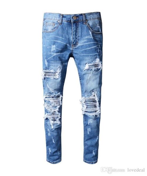 wholesale-mens art patch skinny straight slim elastic denim fit biker jeans pants long pants stylish straight slim fit jeans, Blue
wholesale-mens art patch skinny straight slim elastic denim fit biker jeans pants long pants stylish straight slim fit jeans, Blue