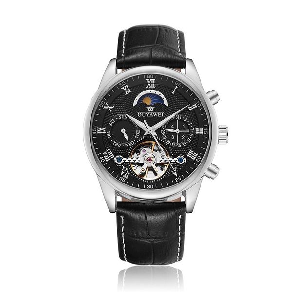 new high-quality business korean men's fashion watches mechanical automatic hollow tourbillon multi-function watches with box fast ship, Slivery;brown
new high-quality business korean men's fashion watches mechanical automatic hollow tourbillon multi-function watches with box fast ship, Slivery;brown