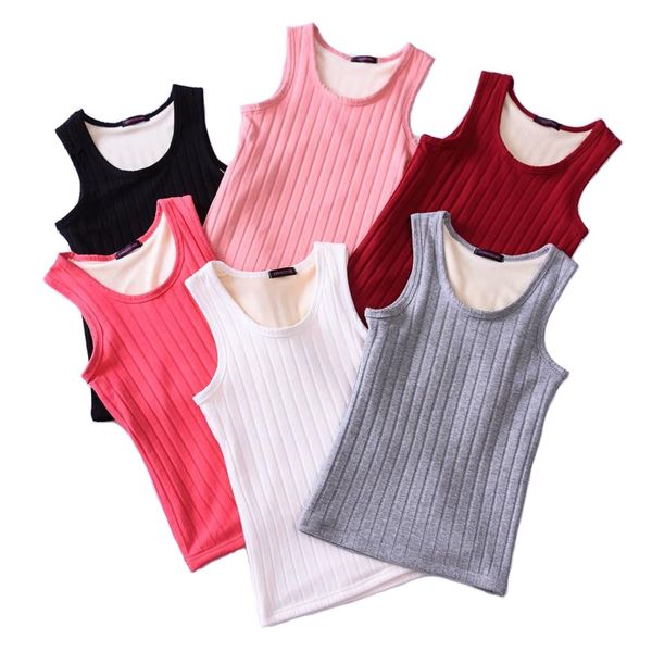 женщины бархатный жилет зимнее теплое толстое нижнее белье плюс кашемировая нижняя рубашка обтягивающие майки форма тела термальные стрейч т, White