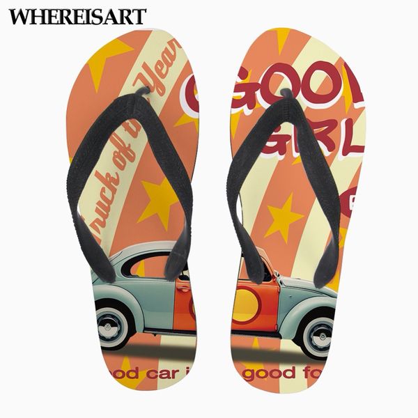 whereisart 2018 classic 3d beat-up car print flip flops women beach casual women slippers slip-on summer female slippers woman, Black
whereisart 2018 classic 3d beat-up car print flip flops women beach casual women slippers slip-on summer female slippers woman, Black
