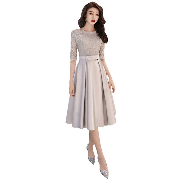 party dresses 2021 spring korean style evening dress o-neck half sleeve silver slim prom sashes bow length haute couture, White;black
party dresses 2021 spring korean style evening dress o-neck half sleeve silver slim prom sashes bow length haute couture, White;black