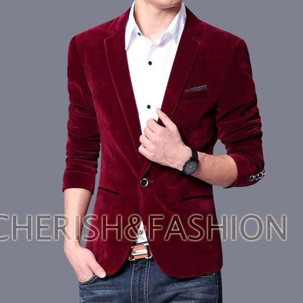 mens slim fit blazer velvet male jacket 2016 spring and autumn navy black blue notch lapel casual coat ing, White;black
mens slim fit blazer velvet male jacket 2016 spring and autumn navy black blue notch lapel casual coat ing, White;black