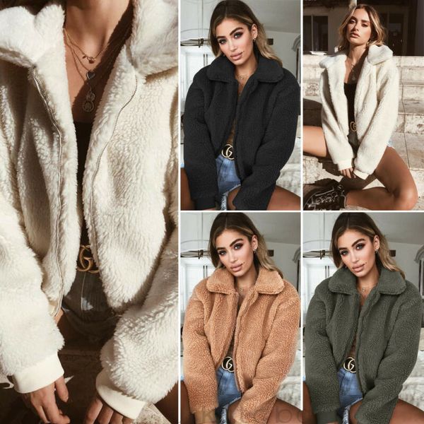 2019 new autumn winter women warm teddy bear long sleeve fleece jackets zip up punk oversize outwear coats with pockets, Black;brown
2019 new autumn winter women warm teddy bear long sleeve fleece jackets zip up punk oversize outwear coats with pockets, Black;brown