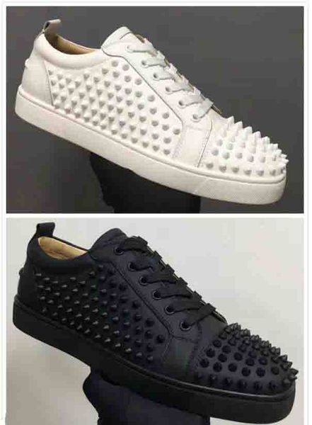 r luxury men party walking red bottom sneaker spikes low cut junior rivets flat men women lovers trainers, Black
r luxury men party walking red bottom sneaker spikes low cut junior rivets flat men women lovers trainers, Black