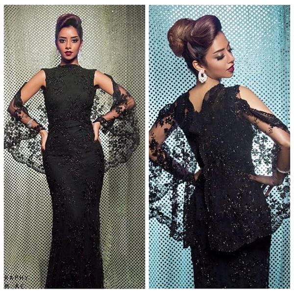 2019 black lace appliques mermaid evening dresses middle east dubai long with wrap prom party gowns special occasion party gowns custom
2019 black lace appliques mermaid evening dresses middle east dubai long with wrap prom party gowns special occasion party gowns custom