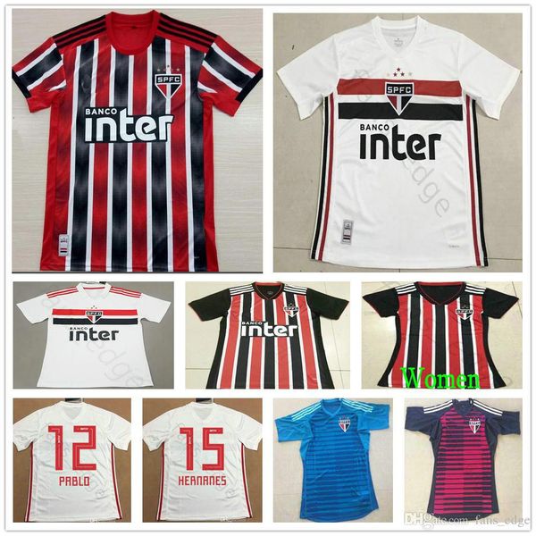 19 20 sao paulo soccer jersey pato nene pablo hernanes helinho jucilei arboleda reinaldo diego souza customize man woman football shirt, Black;yellow