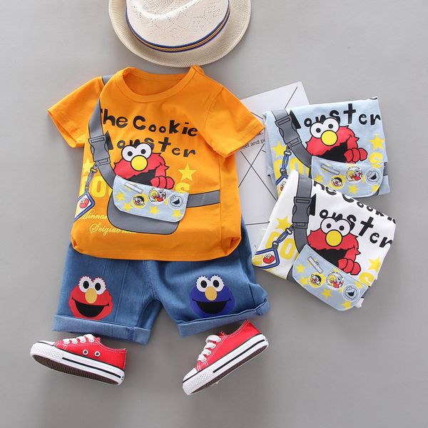 summer new children's short-sleeved cotton suit cartoon shoulder bag printing boy shorts 2 piece sets, White
summer new children's short-sleeved cotton suit cartoon shoulder bag printing boy shorts 2 piece sets, White