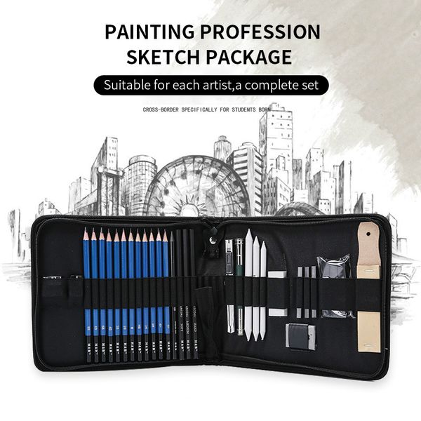 33pcs sketch pencil set professional sketching drawing kit wood pencil bags for painter school students art supplies
33pcs sketch pencil set professional sketching drawing kit wood pencil bags for painter school students art supplies