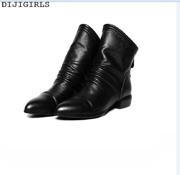 women's leather ankle boots classic black winter short boot lady fashion business low heel pointed shoes formal work botas
women's leather ankle boots classic black winter short boot lady fashion business low heel pointed shoes formal work botas