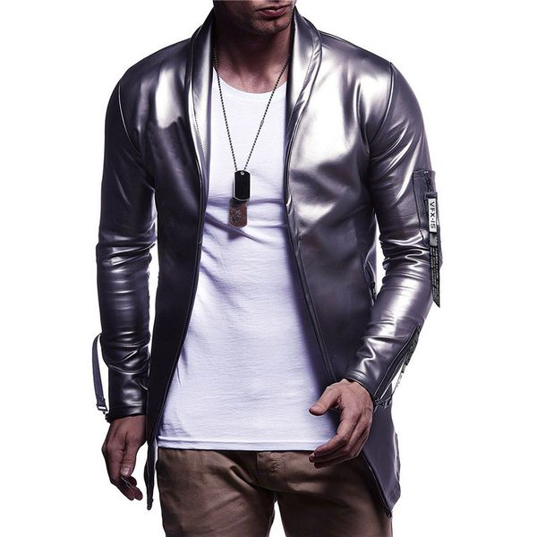 мужской пу искусственной кожа куртки сезона мода дизайнерская мужской stand collar mens solid outwear с молнией, Black
мужской пу искусственной кожа куртки сезона мода дизайнерская мужской stand collar mens solid outwear с молнией, Black
