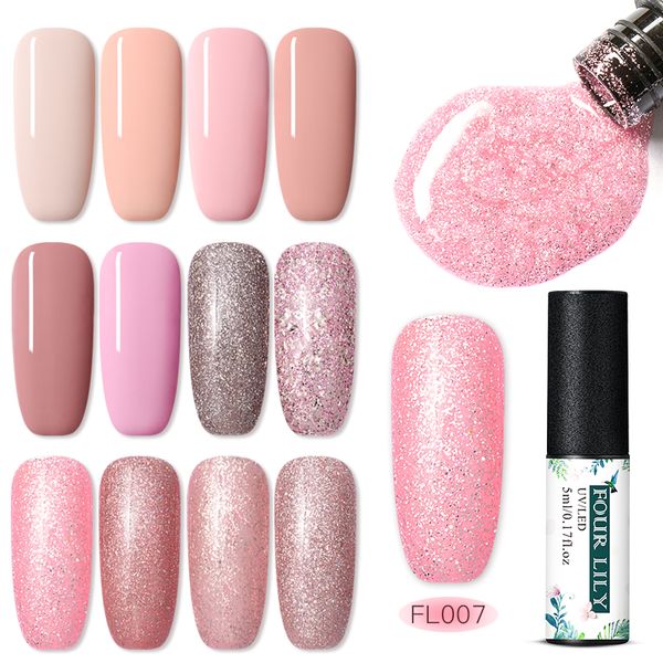four lily rose gold glitter gel nail polish 5ml oak off uv gel varnish color nail diy art lacquer semi permanent, Red;pink
four lily rose gold glitter gel nail polish 5ml oak off uv gel varnish color nail diy art lacquer semi permanent, Red;pink