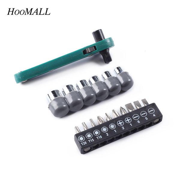 hoomall universal wrench+6pcs sleeve +10pcs bits quick snap grip ratchet wrench professional car repair tools hand tools set new
hoomall universal wrench+6pcs sleeve +10pcs bits quick snap grip ratchet wrench professional car repair tools hand tools set new