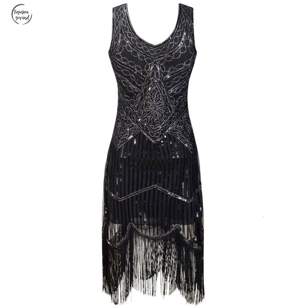 women party dress robe femme 1920s great gatsby flapper sequin fringe midi polyester deco vestido summer art dress black dress, Black;gray
women party dress robe femme 1920s great gatsby flapper sequin fringe midi polyester deco vestido summer art dress black dress, Black;gray