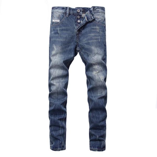 blue retro men jeans ripped stretch destroyed hip hop jean homme masculino fashion design made cotton straight pants
blue retro men jeans ripped stretch destroyed hip hop jean homme masculino fashion design made cotton straight pants