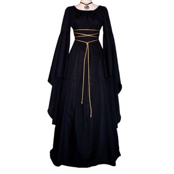 gothic halloween costume rosetic gown women dress girls medieval long sleeve with belt o-neck irregular party dress vintage, Black;red
gothic halloween costume rosetic gown women dress girls medieval long sleeve with belt o-neck irregular party dress vintage, Black;red