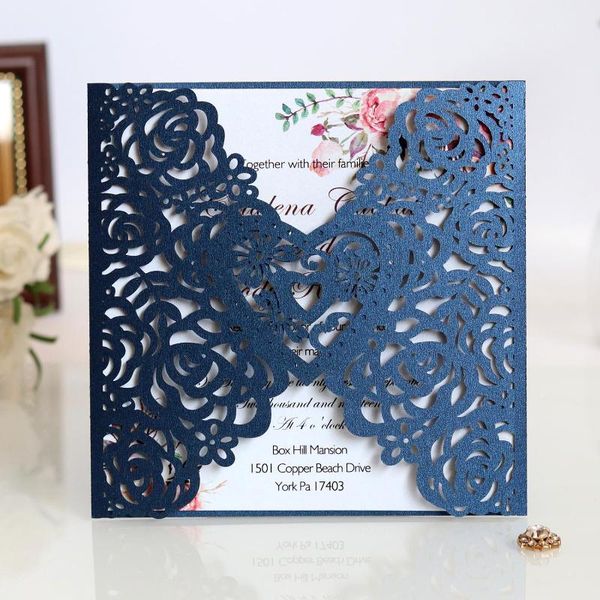 10pcs rose hollowing laser cut invitations cards wedding bridal birthday business festival blessing greeting cards 15*15cm
10pcs rose hollowing laser cut invitations cards wedding bridal birthday business festival blessing greeting cards 15*15cm