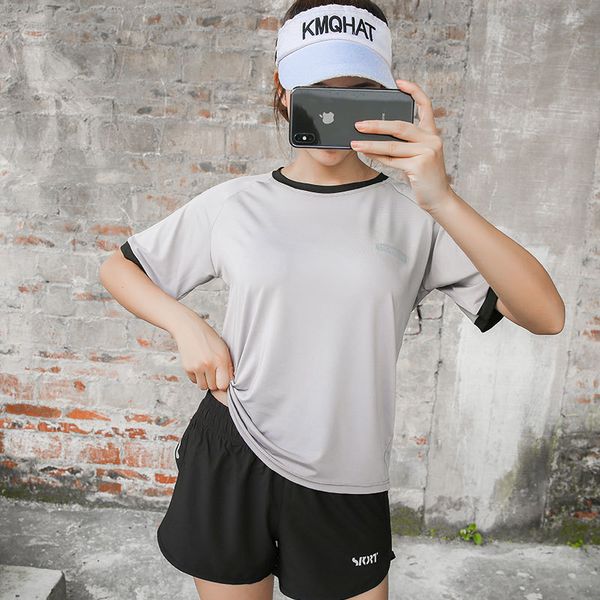 summer new sports t-shirt female quick-drying running loose round neck shirt yoga fitness clothes large size, White;red
summer new sports t-shirt female quick-drying running loose round neck shirt yoga fitness clothes large size, White;red