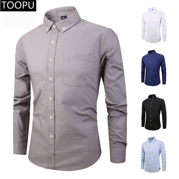 toopu men shirt long sleeve twill solid causal formal business shirt brand man dress shirts, White;black
toopu men shirt long sleeve twill solid causal formal business shirt brand man dress shirts, White;black