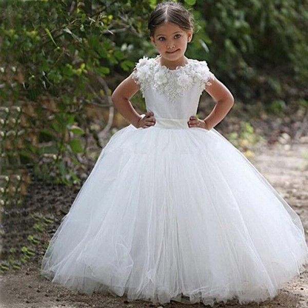 fall 2019 girls princess ball gown wedding dresses o neck 3d floral lace appliuqed bodice puffy skirt kids clothes, White;blue
fall 2019 girls princess ball gown wedding dresses o neck 3d floral lace appliuqed bodice puffy skirt kids clothes, White;blue