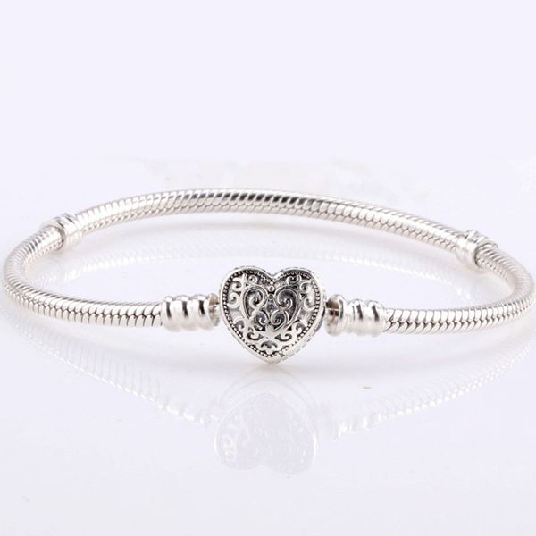 original moments heraldic lace enchanted heart clasp snake bracelet bangle fit 925 sterling silver bead charm diy fine jewelry, Black
original moments heraldic lace enchanted heart clasp snake bracelet bangle fit 925 sterling silver bead charm diy fine jewelry, Black