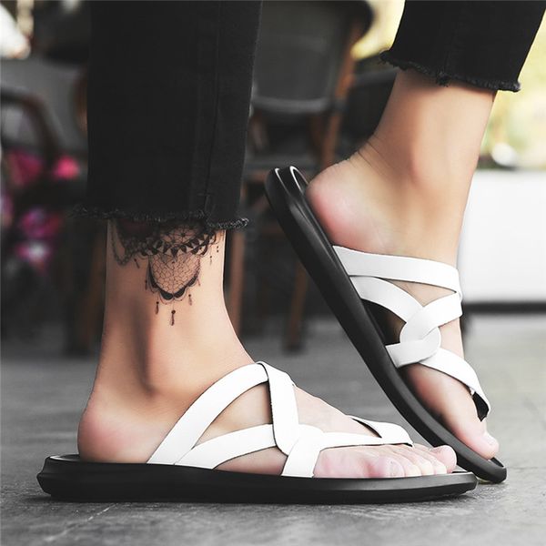 fashion men's comfortable new flat slip vintage casual buckle sandals slipper, Black
fashion men's comfortable new flat slip vintage casual buckle sandals slipper, Black