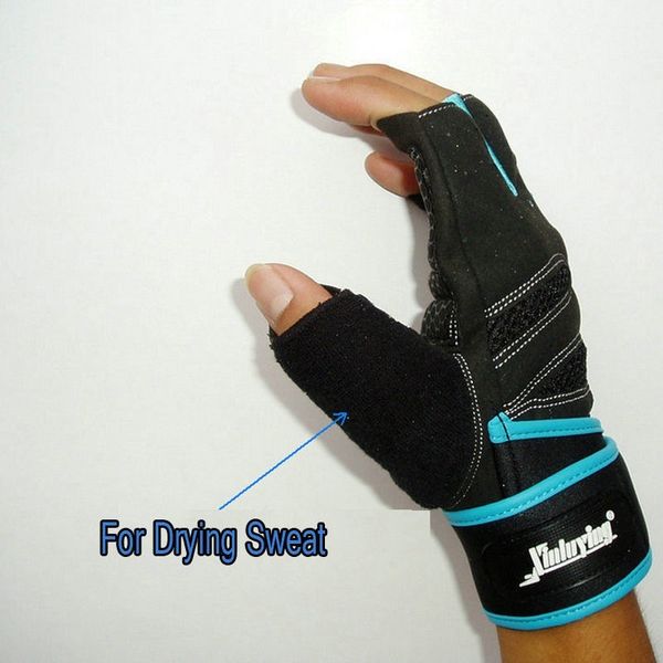 new items outdoor multi-size men weight llifting gym gloves wristwrap exercise sports black blue half finger gloves high quality 
new items outdoor multi-size men weight llifting gym gloves wristwrap exercise sports black blue half finger gloves high quality