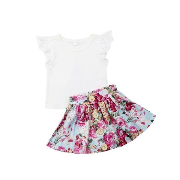 new 2pcs newborn kids baby t-shirt girl lace flying sleeve floral skirt outfits clothes fashion summer, White
new 2pcs newborn kids baby t-shirt girl lace flying sleeve floral skirt outfits clothes fashion summer, White