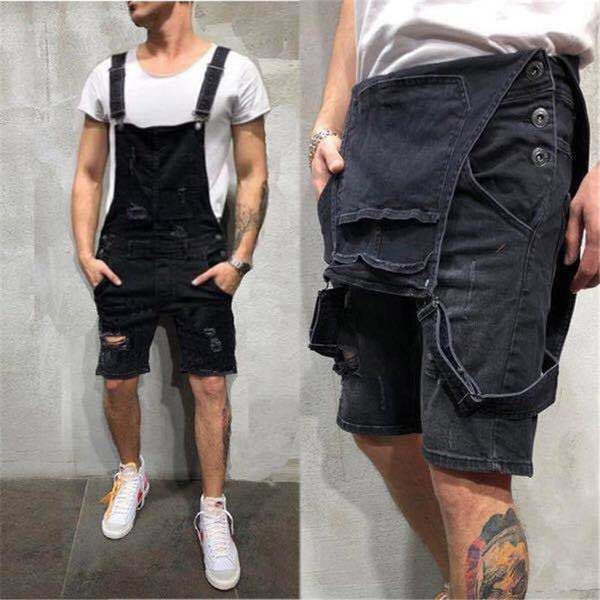 designer mens jean overalls summer fashion holes skinny jean shorts plus size work pants, Blue
designer mens jean overalls summer fashion holes skinny jean shorts plus size work pants, Blue