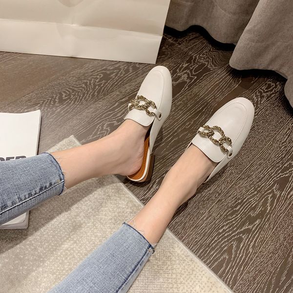 closed toe mule women low heel slipper metal decoration shoes slides casual slip on loafers mules sandalias mujer black beige
closed toe mule women low heel slipper metal decoration shoes slides casual slip on loafers mules sandalias mujer black beige