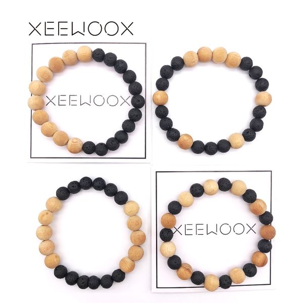 lava bead bracelet bohemia essential oils diffuser bracelet for women man natural stone wood round beads 2018 new gift, Black
lava bead bracelet bohemia essential oils diffuser bracelet for women man natural stone wood round beads 2018 new gift, Black