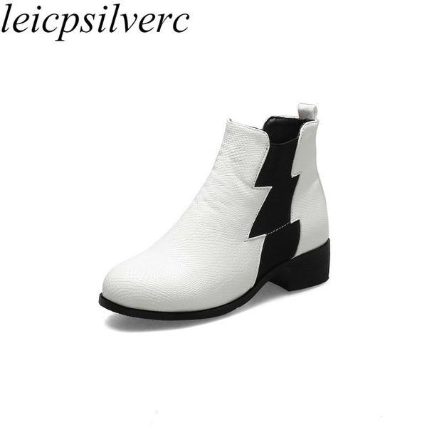 women boots autumn winter med heel round toe ankle mixed-colors pu 2019 new fashion boots black white gray plush size 34-43
women boots autumn winter med heel round toe ankle mixed-colors pu 2019 new fashion boots black white gray plush size 34-43