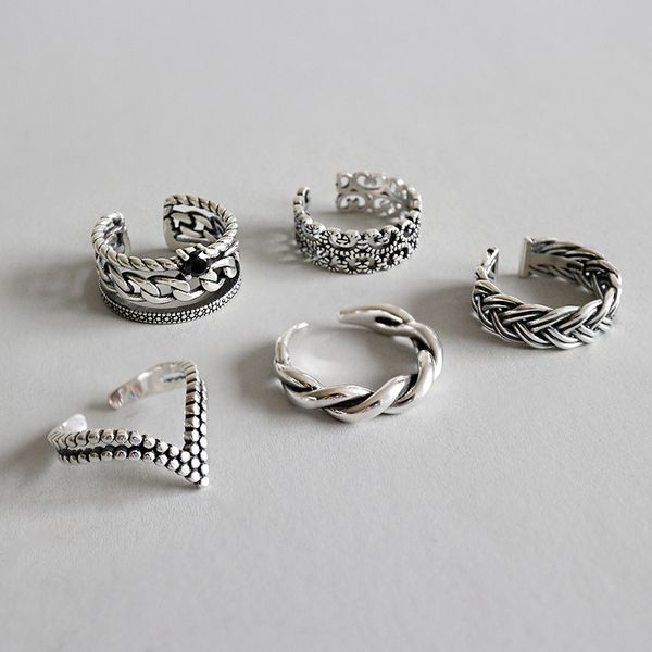 925 sterling silver zircon woven twist rings silver vintage do old fashion wid open rings for women vintage jewelry for charms, Golden;silver
925 sterling silver zircon woven twist rings silver vintage do old fashion wid open rings for women vintage jewelry for charms, Golden;silver