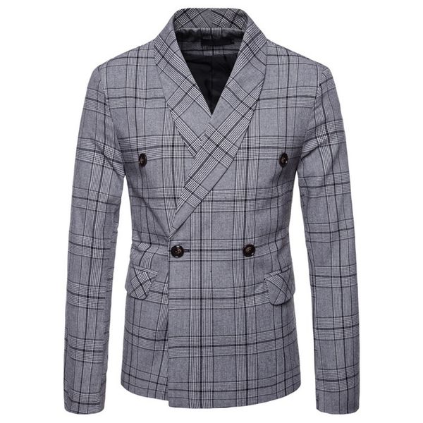2019 men's new blazer autumn check double-breasted suit designer flower blazer large size men's styles slim and casual blazers, White;black
2019 men's new blazer autumn check double-breasted suit designer flower blazer large size men's styles slim and casual blazers, White;black