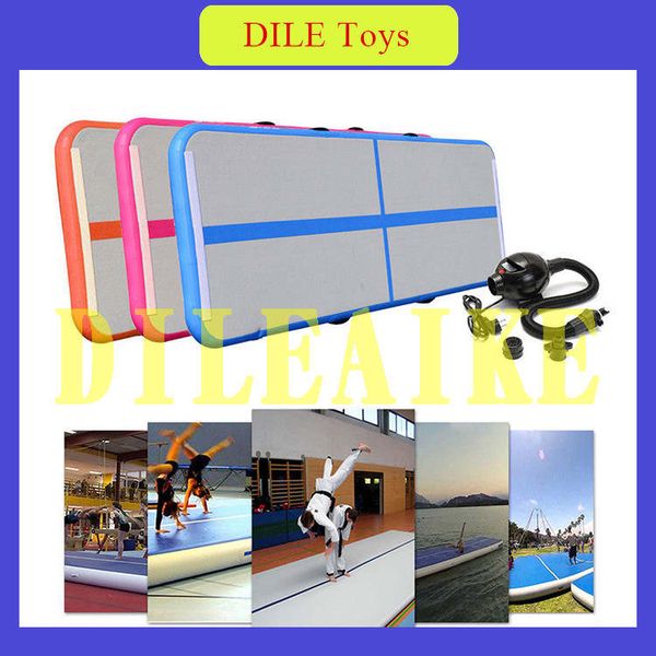 2/3/4/5/6m Durable Inflatable Air Track Tumbling Mat Inflatable Gymnastics Air Mat For Children