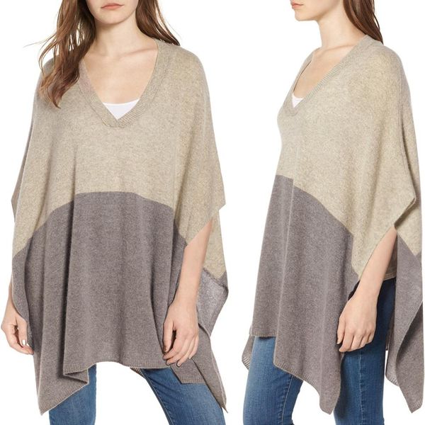 casual women color block v neck asymmetric loose poncho sweater shawl pullover women clothing, Black
casual women color block v neck asymmetric loose poncho sweater shawl pullover women clothing, Black