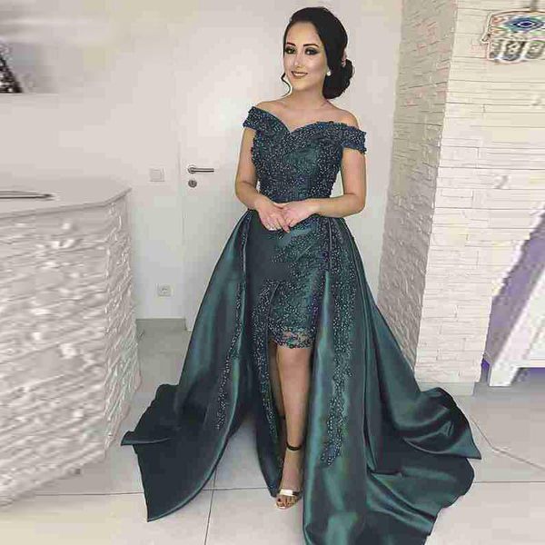 dark green high low mermaid lace prom dresses 2019 with overskirts appliques beaded african off shoulder formal evening party gowns, Black
dark green high low mermaid lace prom dresses 2019 with overskirts appliques beaded african off shoulder formal evening party gowns, Black