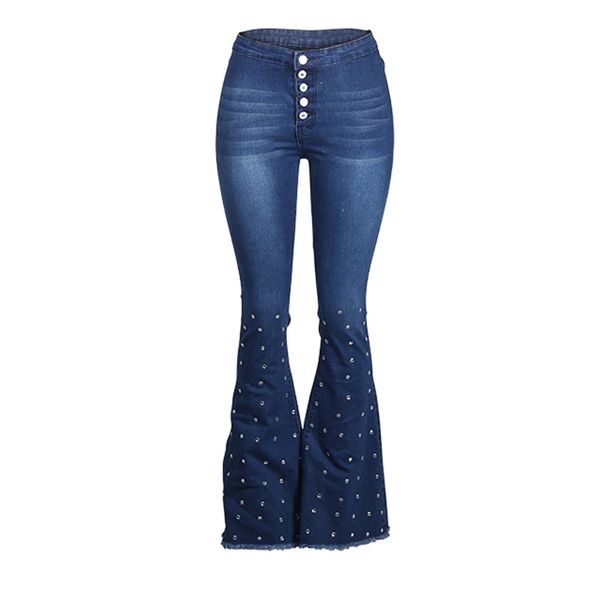 women's jeans fashion high waist button denim women skinny bell-bottom pants vintage trousers pants jeans mujer 2019 @35, Blue
women's jeans fashion high waist button denim women skinny bell-bottom pants vintage trousers pants jeans mujer 2019 @35, Blue