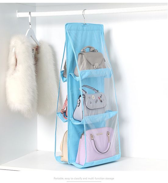 foldable handbag purse anti-dust hanging storage bag transparent 6 pocket sundry tidy door hanger wardrobe organizer
foldable handbag purse anti-dust hanging storage bag transparent 6 pocket sundry tidy door hanger wardrobe organizer
