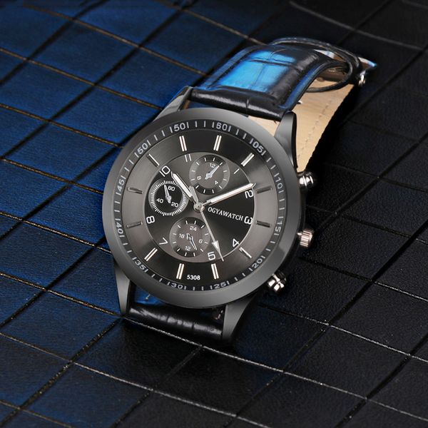 brand ogy men watches saat erkek sport quartz watch fashion black leather strap clock men wrist watch heren horloge, Slivery;brown
brand ogy men watches saat erkek sport quartz watch fashion black leather strap clock men wrist watch heren horloge, Slivery;brown