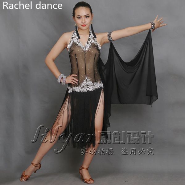 latin dance dress women harness diamond style back opening irregular salsa tango rumba flamengo latin dance competition costumes, Black;red
latin dance dress women harness diamond style back opening irregular salsa tango rumba flamengo latin dance competition costumes, Black;red