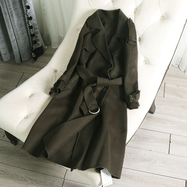 new welfare 100% wool coat cashmere coat female long albarca wool, Black
new welfare 100% wool coat cashmere coat female long albarca wool, Black