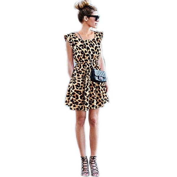 Summer Dress Women Casual Dress Female Plus Size Leopard Print Sleeveless Ruffles Evening Party Dresses Girl Sundress Vestidos
Summer Dress Women Casual Dress Female Plus Size Leopard Print Sleeveless Ruffles Evening Party Dresses Girl Sundress Vestidos
