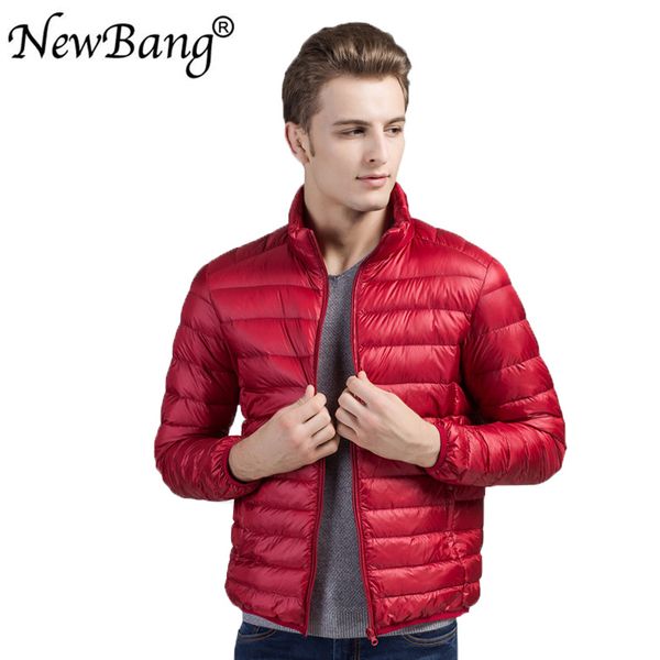 newbang brand men's down jackets ultra light down jacket men stand collar feather windbreaker out wear thin parka with carry bag, Black
newbang brand men's down jackets ultra light down jacket men stand collar feather windbreaker out wear thin parka with carry bag, Black