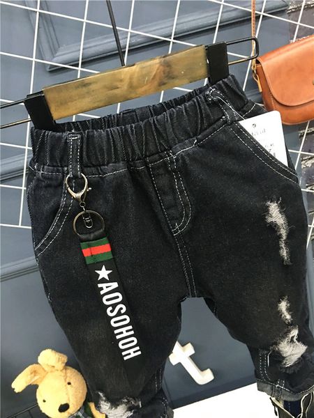 children's clothes 2019 korean baby girls and boys jeans. personality matte hole stretch trousers 2-6years, Blue
children's clothes 2019 korean baby girls and boys jeans. personality matte hole stretch trousers 2-6years, Blue