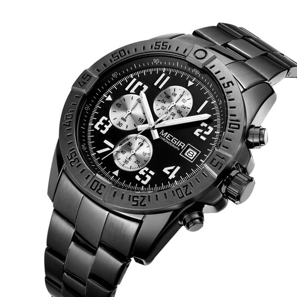 new watches men megir chronograph men sports watches waterproof full steel quartz men's watch relogio masculino, Slivery;brown
new watches men megir chronograph men sports watches waterproof full steel quartz men's watch relogio masculino, Slivery;brown