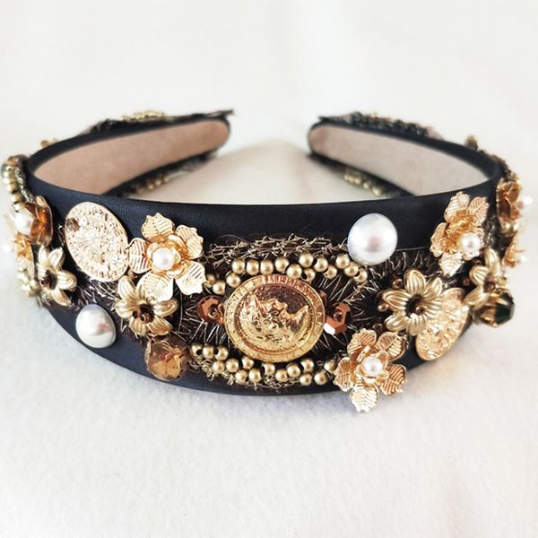 hair accessories new women gold round pearl flower headband hairband fashion metal gold hair jewelry, Golden;white
hair accessories new women gold round pearl flower headband hairband fashion metal gold hair jewelry, Golden;white