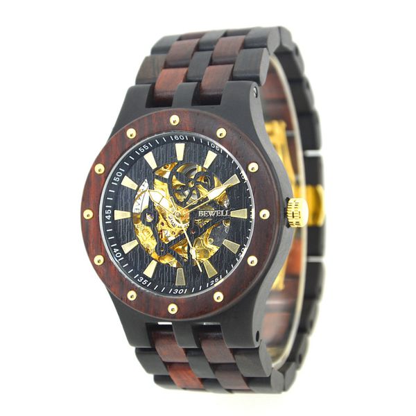 bewell watches men watches cross-border automatic mechanical watch waterproof machinery wood watch male table, Slivery;brown
bewell watches men watches cross-border automatic mechanical watch waterproof machinery wood watch male table, Slivery;brown